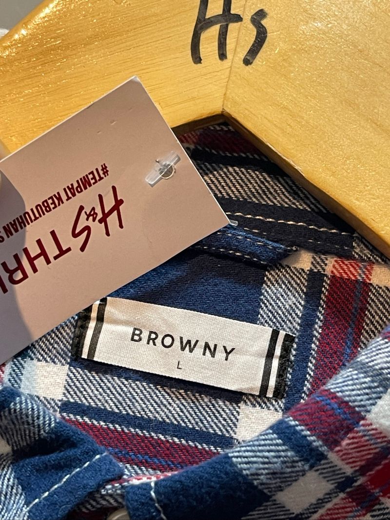 Kemeja Flannel Browny, foto 3