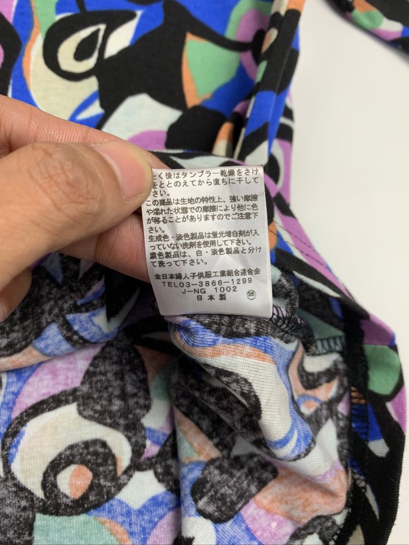 Y2k Chouchoufil Multicolor Tee Made In Japan, foto 5