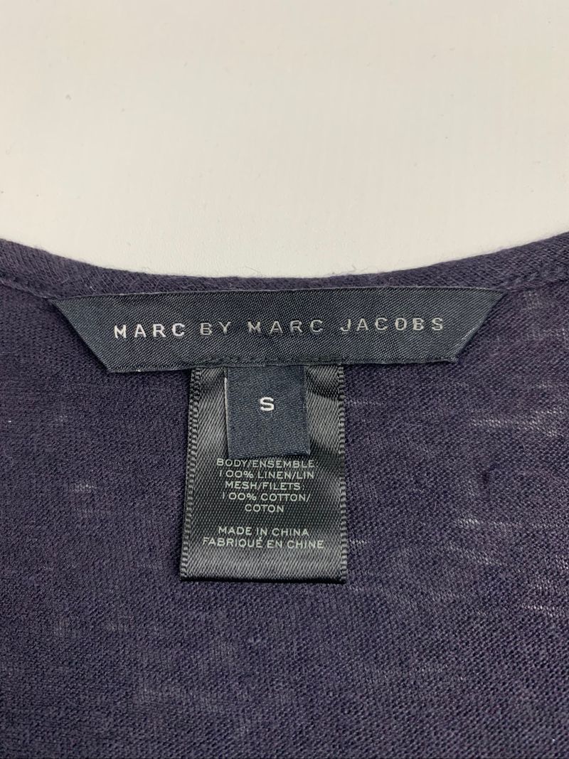 Y2k Marc By Marc Jacobs Mesh Tee Navy, foto 3
