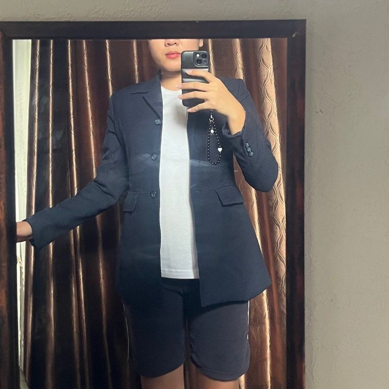 Atmosphere - Navy Blue Padded Blazer, foto 8