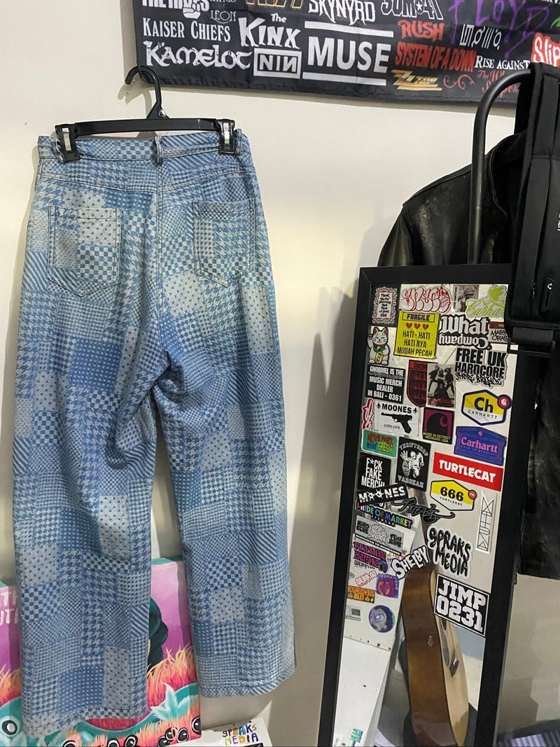 Wide Leg Denim Patchwork Japanesse brand, foto 2