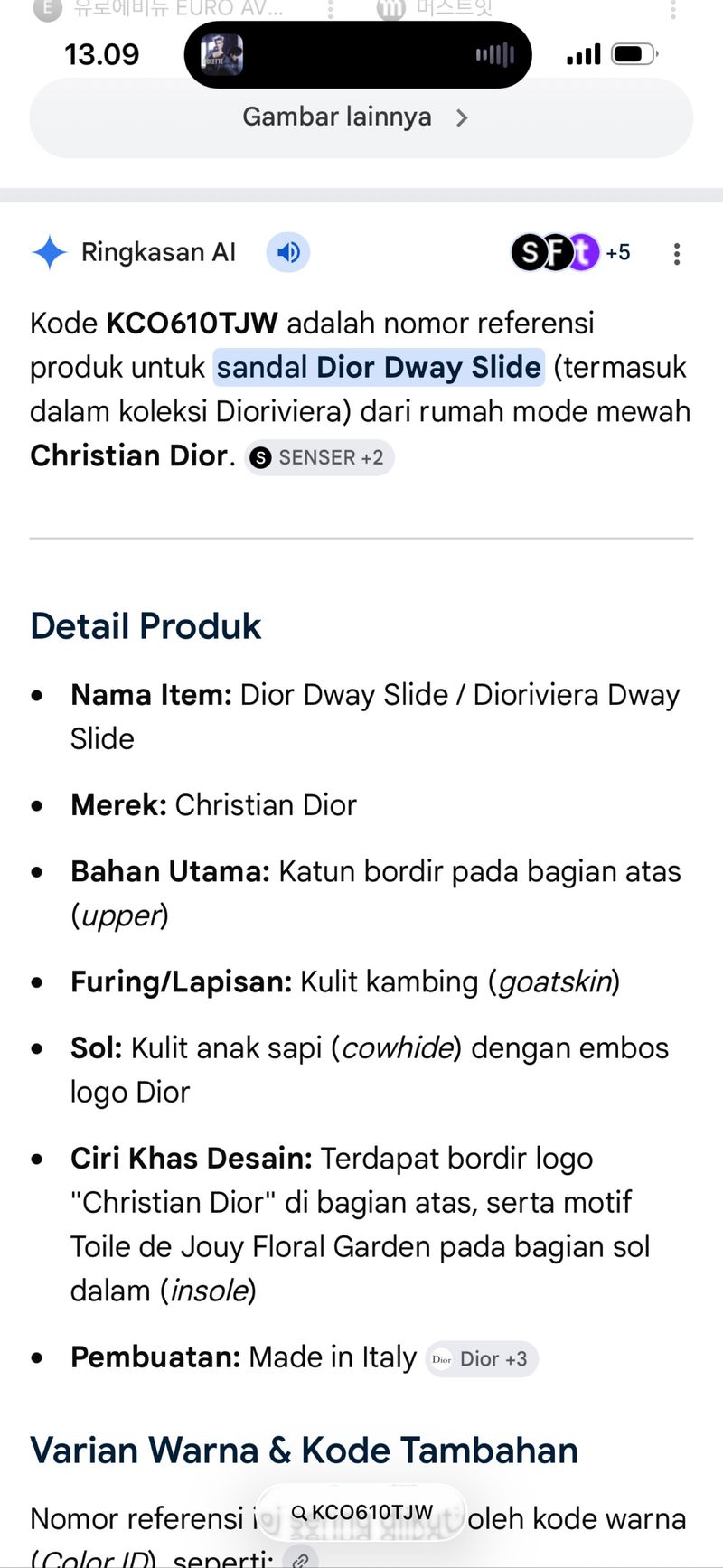 sandal Dior Dway Slide, foto 2