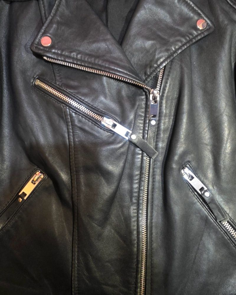 ZARA ramones/biker leather jacket, foto 3