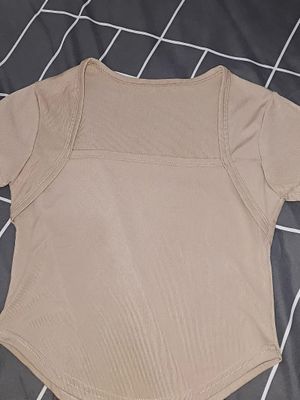 Squere neck top knit