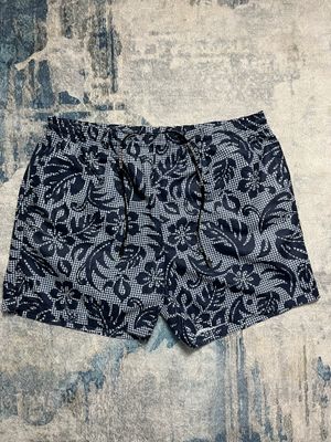 Burberry swim short blue tropical print