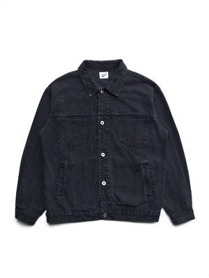 PARTIMENTO BOXY TRUCKER DENIM JACKET BLACKWASH