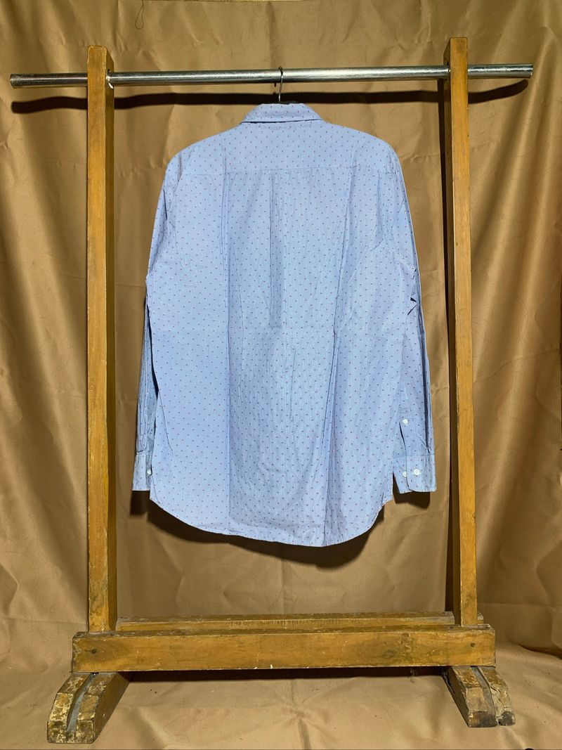 Kemeja Uniqlo pattern stripe button down long shirt, foto 8