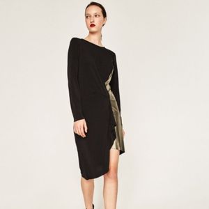 Zara Drapes Gold Dress
