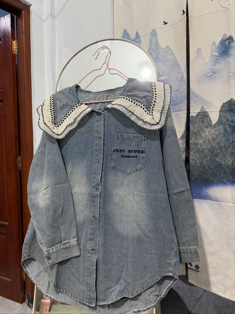 Kemeja Jeans Ruffle BKK Lucu, foto 5