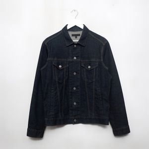 Uniqlo Streetwear Casual Denim jacket Pria navy