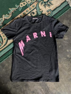 Marni black distorted logo t-shirt