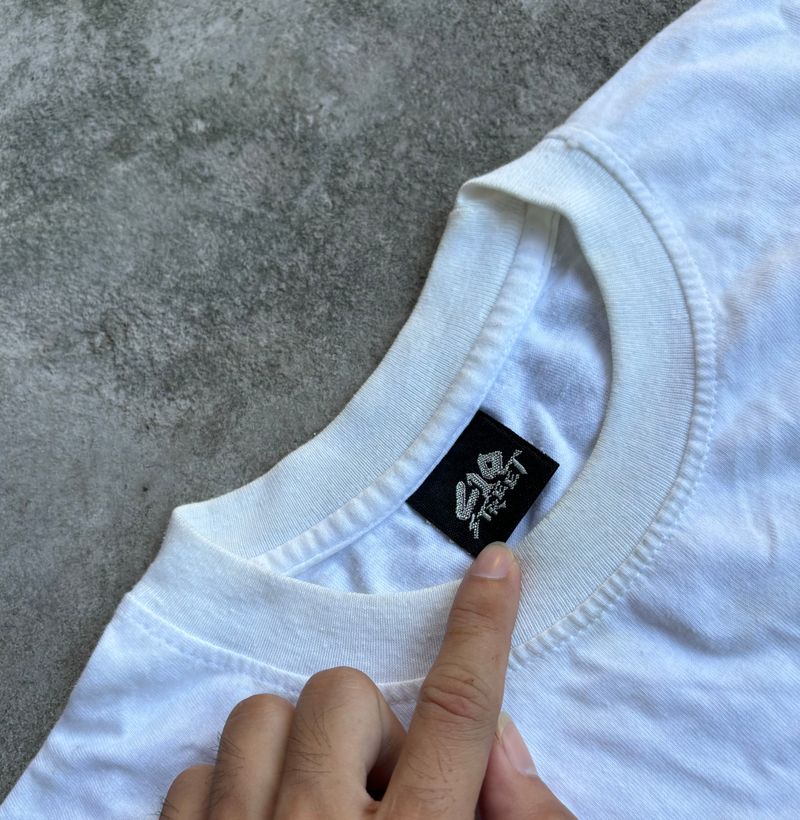Casual T-shirt Pria white, foto 3