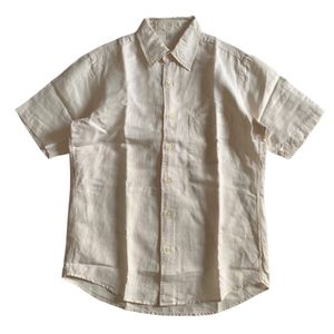 Uniqlo Linen Short Sleeve Shirt - Natural