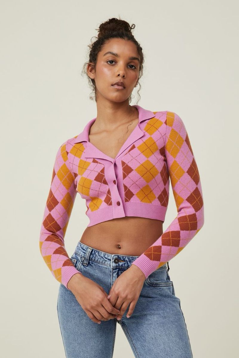 Cotton On Argyle Knit Cardigan, foto 2