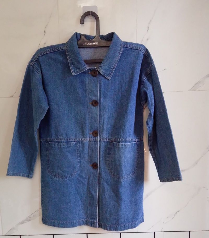 Jaket Denim cewek semi tunik, foto 2
