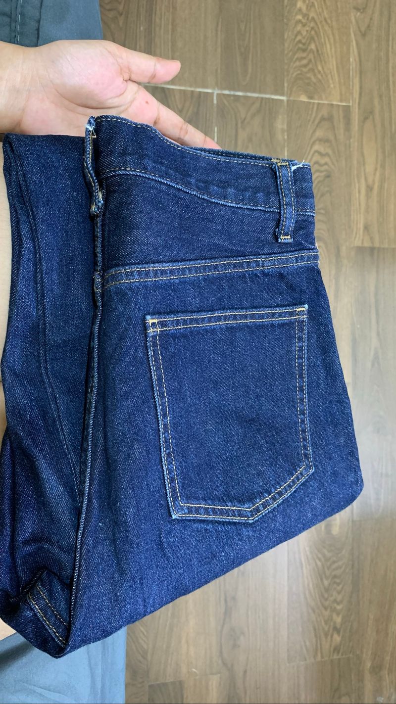 UNIQLO BARREL JEANS DARK NAVY, foto 9