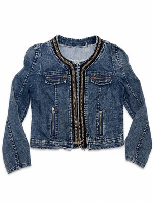 Denim Jacket Chain Detail