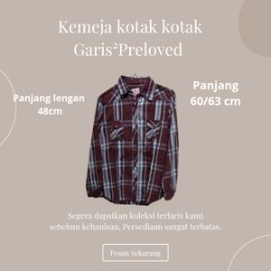 Kemeja kotak kotak Wanita Preloved