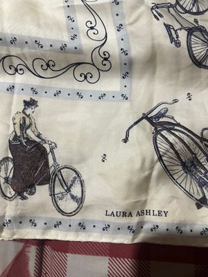 laura ashley scarf motif sepeda dari itali