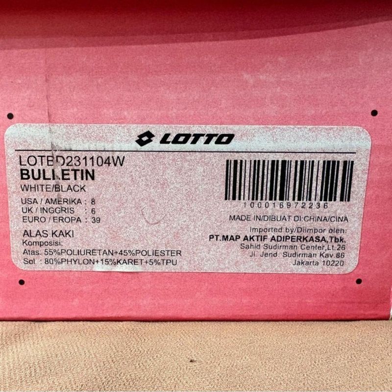 Lotto Bulletin Badminton/Tennis/Padel Shoes Size 39, foto 5