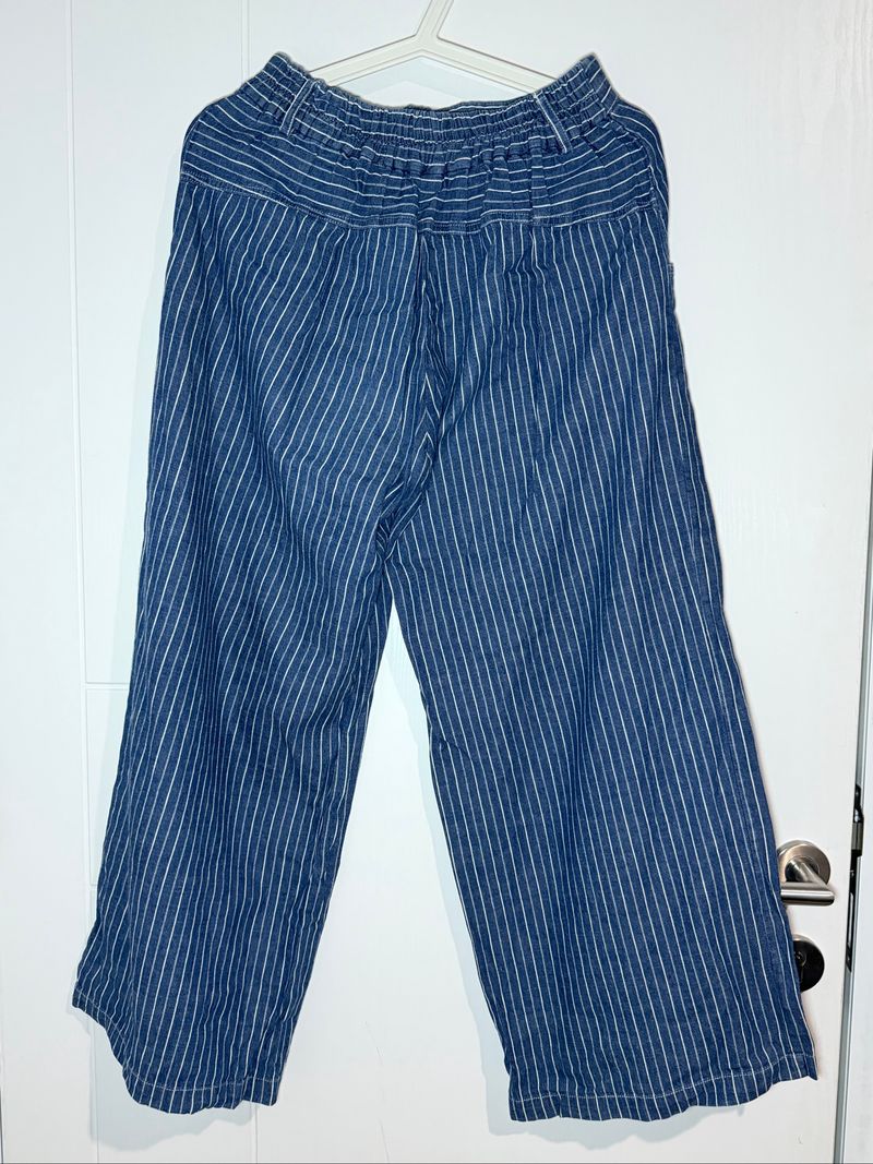 Striped Denim Culottes / Celana Kulot, foto 4