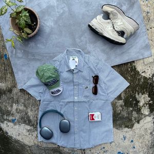Crocodile Grunge Indie Casual shirt Pria white
