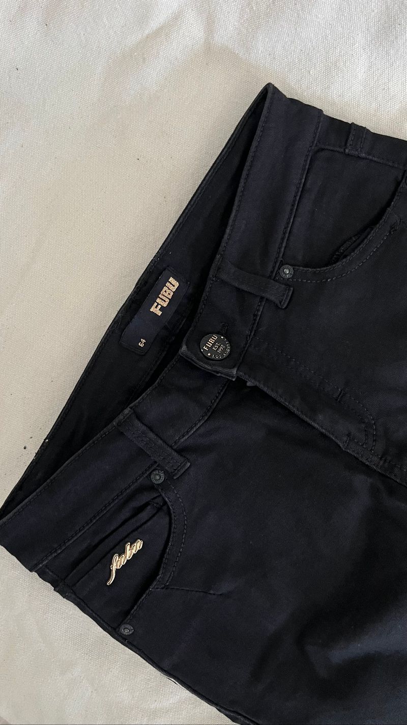 CELANA JEANS FUBU FULL BLACK, foto 2