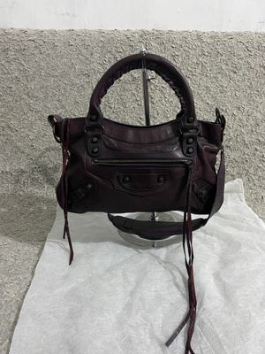 Balenciaga first burgundi