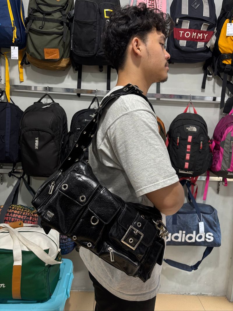 SHOULDERBAG MUSINSA BLACK PURPLE, foto 10