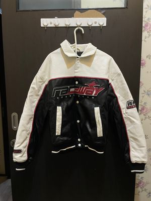 BERSHKA -Leather Jacket Racing