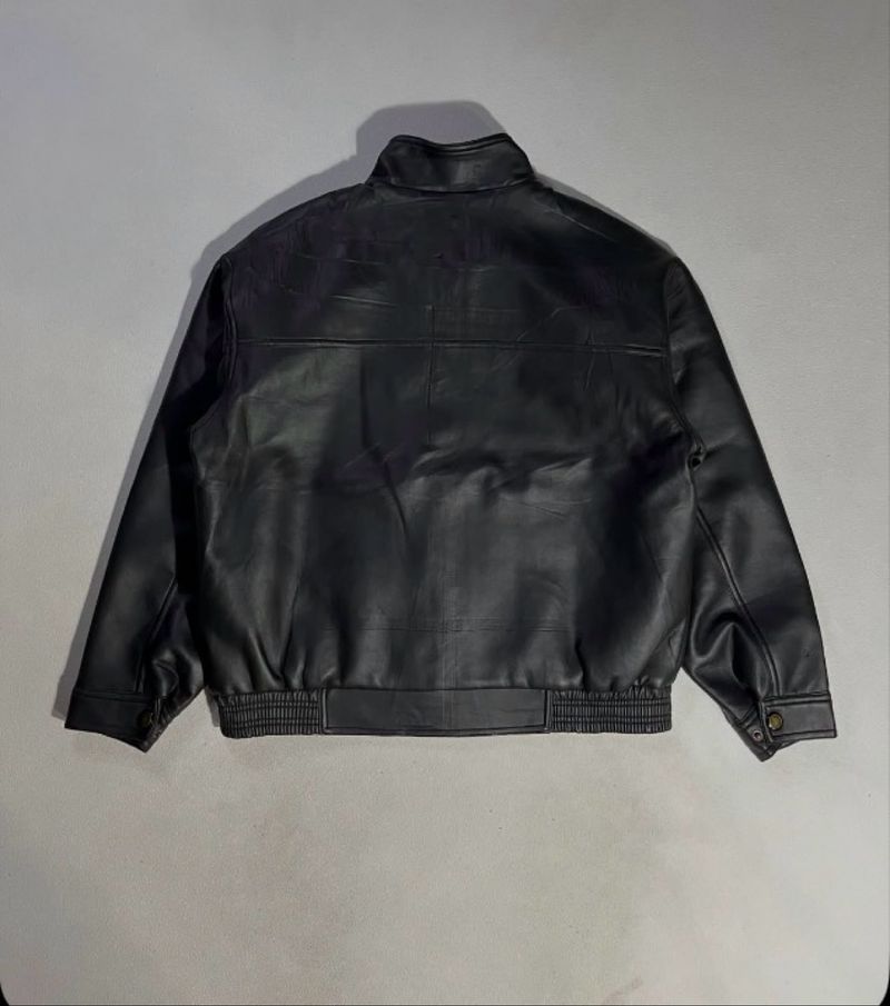 Parton Doff Black Blouson Leather Jacket, foto 4