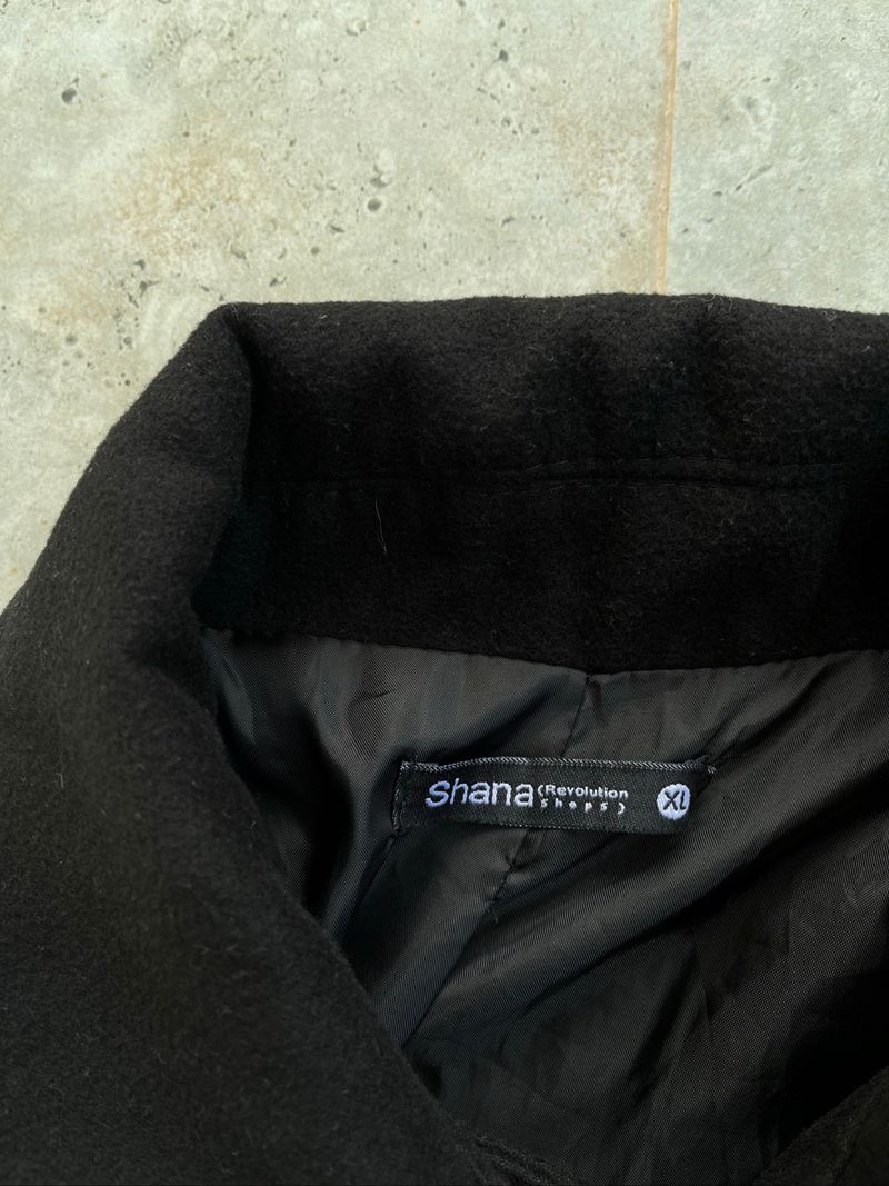 Shana Black Asymmetric Double Breasted Wool Jacket, foto 9