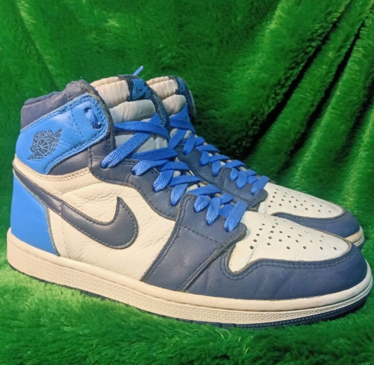 Nike Air Jordan Streetwear Sportswear Sneakers Pria white blue