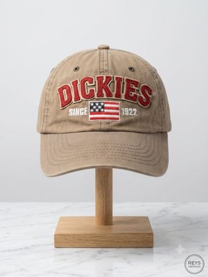 Topi Dickies Since 1922 US Flag Vintage Cap Khaki Brown Orig