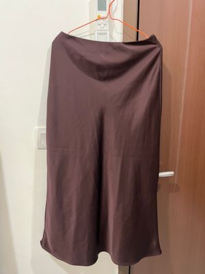 Rok Midi Satin Zara