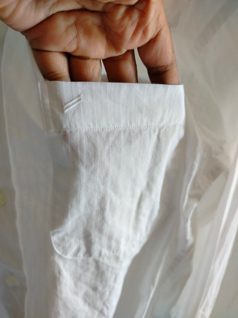 kemeja pria SIZE M putih Daniel Hector branded, foto 4