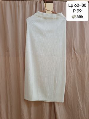Rok knit putih