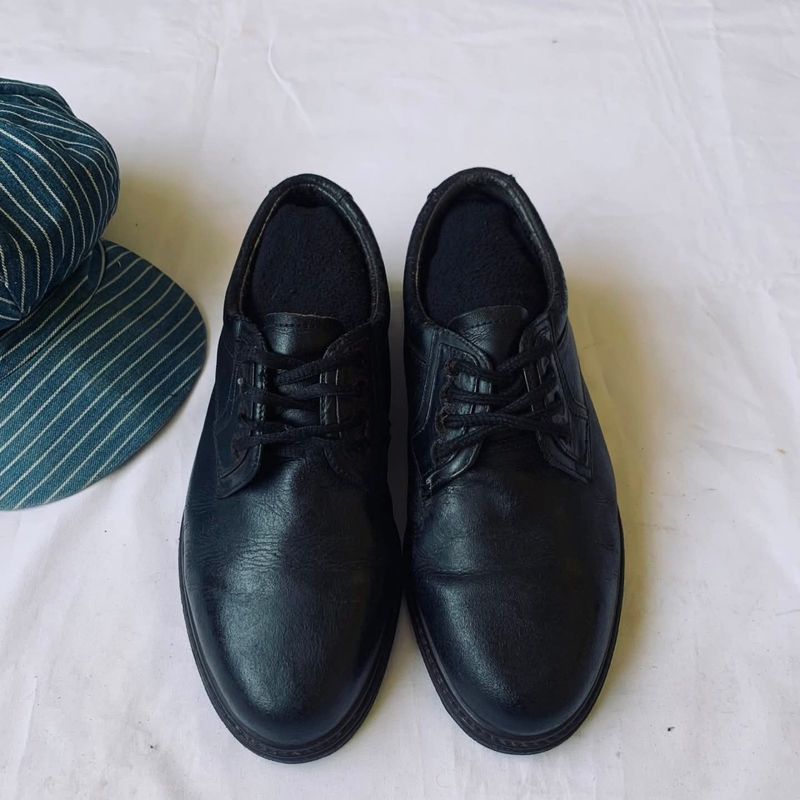 black derby leather shoes, foto 4