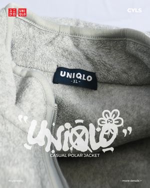 Uniqlo Indie Casual Fleece Pria gray
