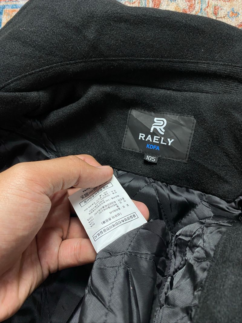 WORK JAKET WOOL RAELY BLACK BASIC BOXY, foto 5