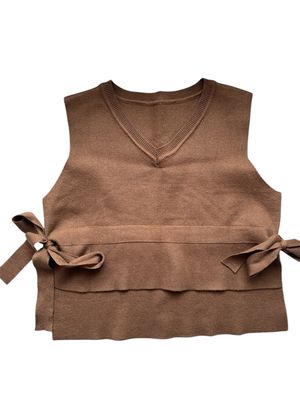 Casual Vest Wanita multicolor brown
