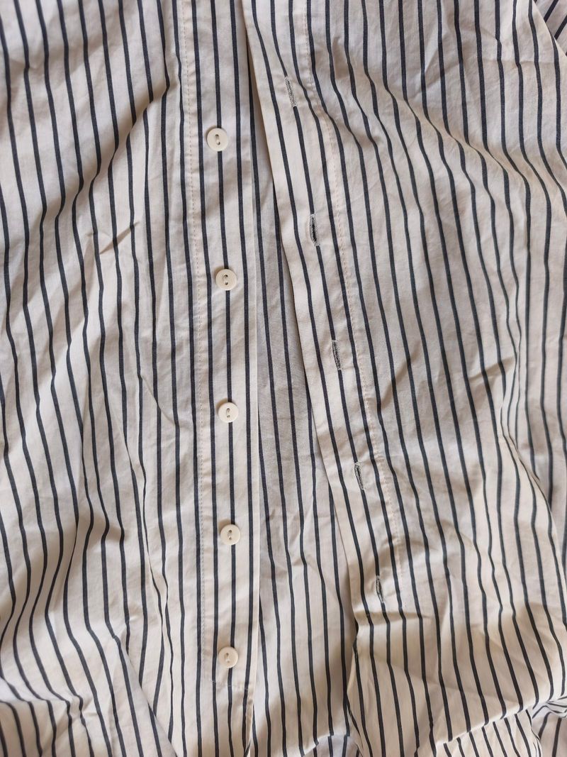 Sabrina top stripes pattern off shoulder H&M, foto 2