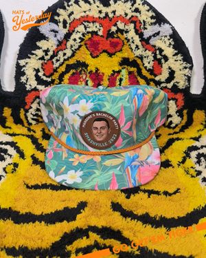 Topi Mangone's bachelor party vintage floral ropehat