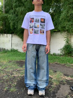 Streetwear Y2K Jeans Pria blue