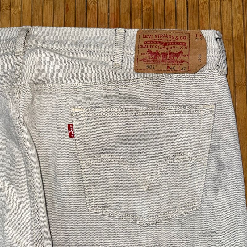 BIG SIZE LEVIS 501 REGULAR STRAIGHT FIT LIGHT GRAY MEXICO DE, foto 9
