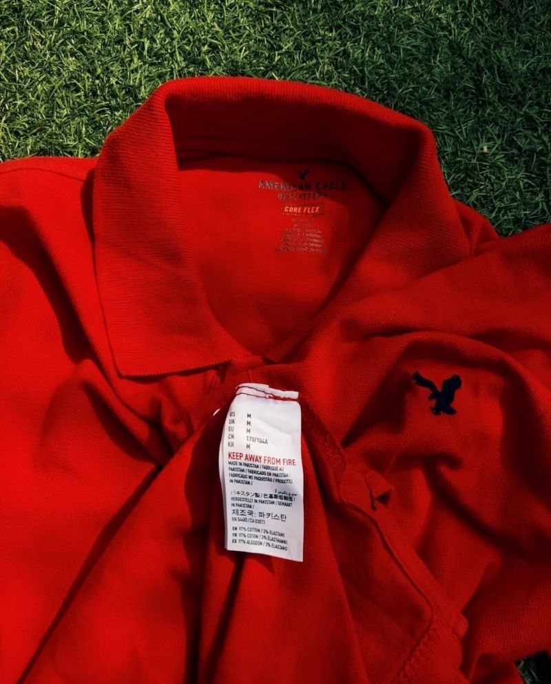 American Eagle Casual Polo shirt Pria red, foto 3