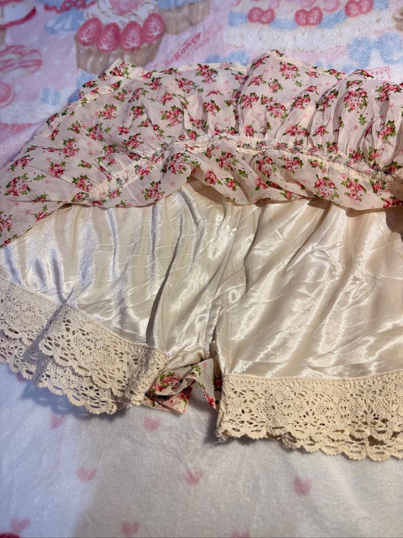 Floral skort sukapan skirt, foto 3