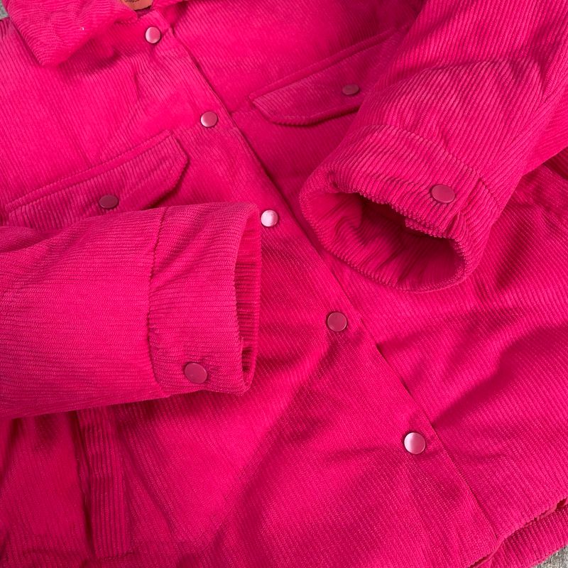 Winter puffer corduroy super cakep  pink, foto 5