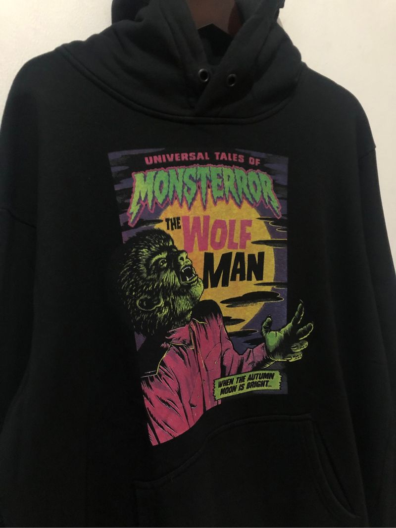 Vintage Universal Studios Monsterror Hoodie The Wolf Man, foto 2