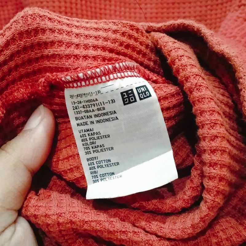 Uniqlo Waffle Longsleeve Tshirt, foto 3